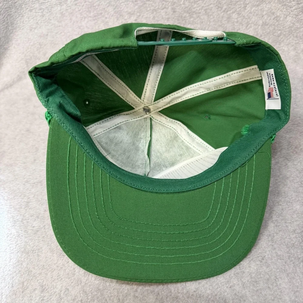 Embroider America Hat Cap Snap Back‎ Mens One Size Green Rope Blank Made USA